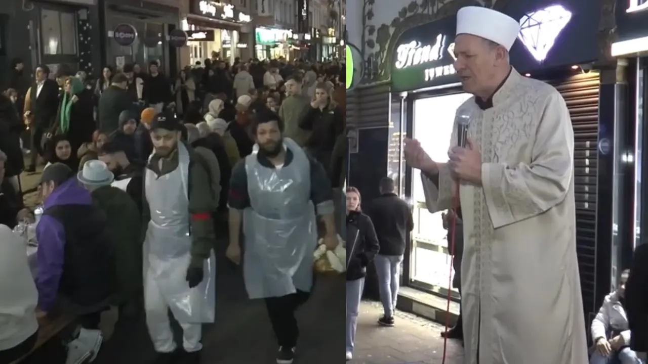 Almanya'da dev iftar: Köln'de 4 bin kişi bir araya geldi