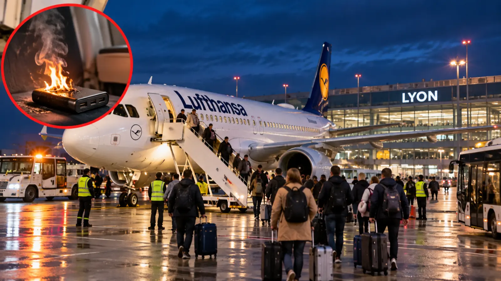 Frankfurt’tan kalkan Lufthansa uçağında powerbank yandı: 198 yolcuyla rota değiştirdi