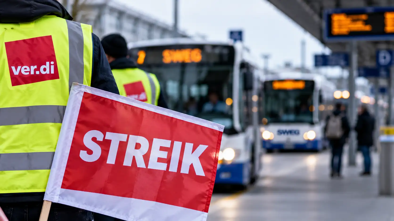 Baden-Württemberg'de 3 günlük grev: Otobüs ve trenler çalışmayacak
