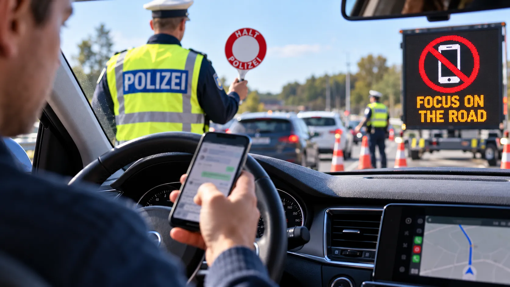 Almanya’da sürücülere cep telefonu denetimi: Polis bu hafta özellikle buna bakacak