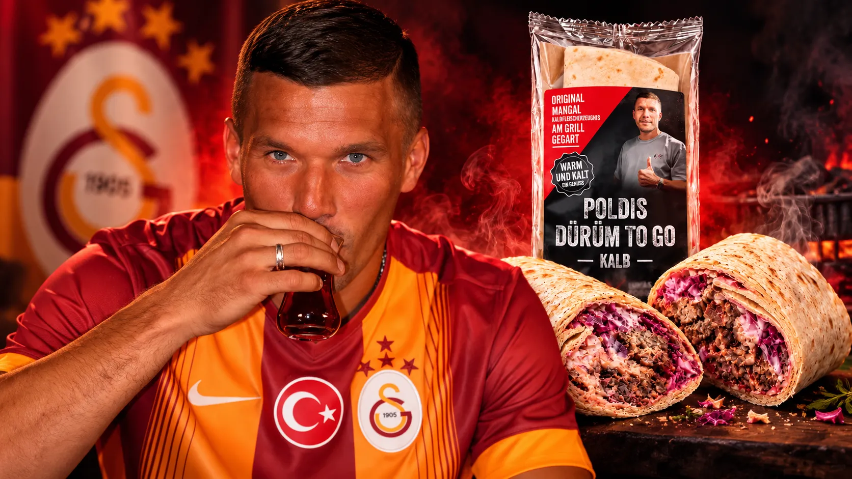 Almanya'da Podolski çılgınlığı: Ünlü futbolcunun döneri tüm REWE marketlerinde satışa çıktı!