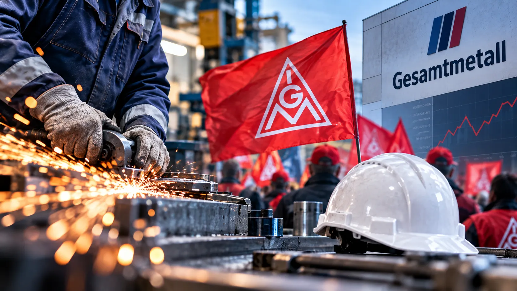 NRW ve Baden-Württemberg'de metal işçileri için ücret pazarlığı başladı