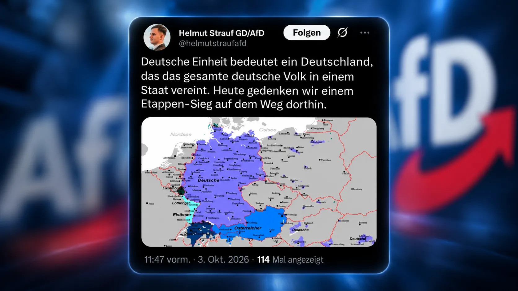 AfD'li yöneticinin Almanya haritası Fransa'yı ayağa kaldırdı