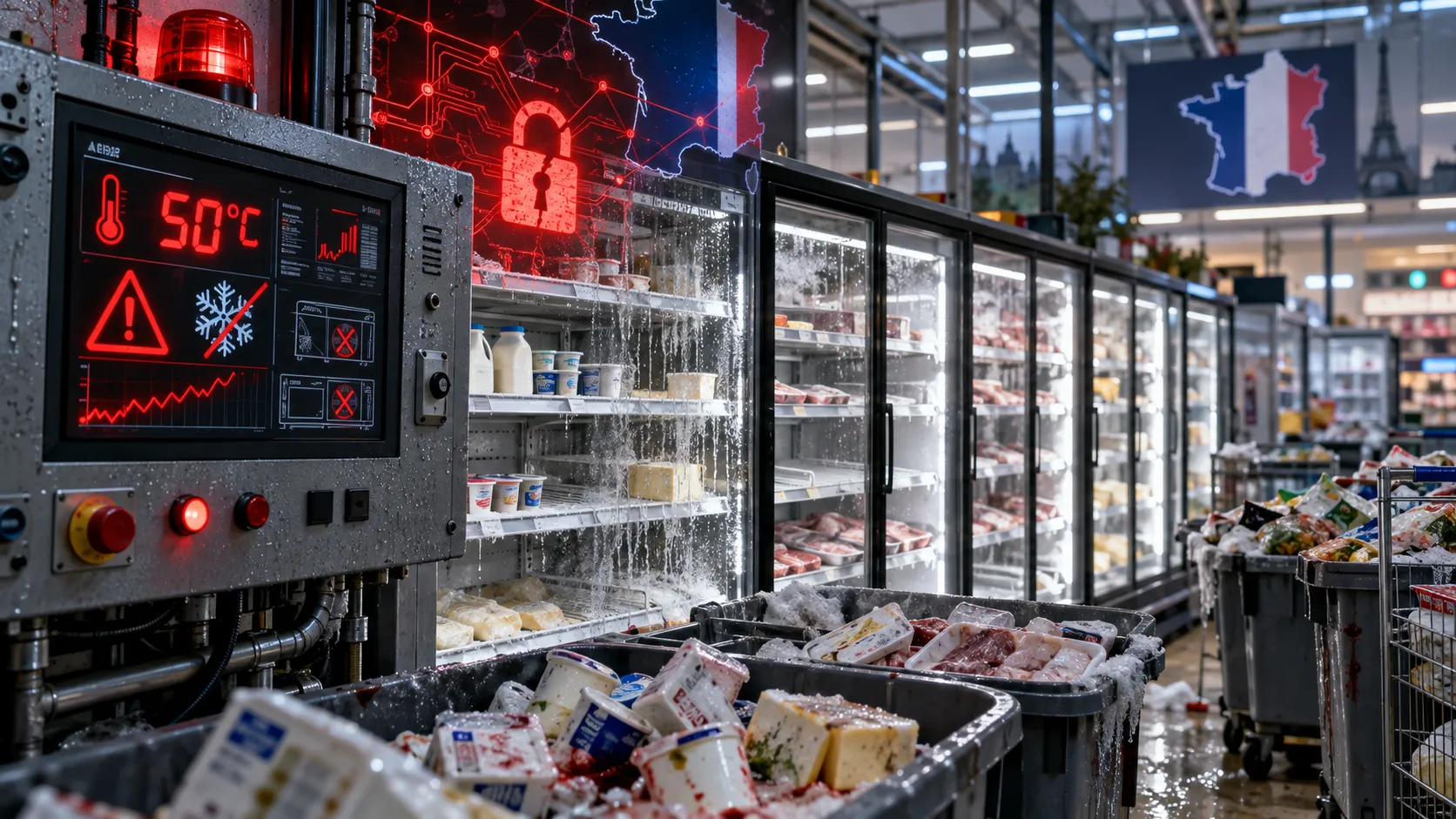 Fransa'da yüzlerce markete siber saldırı: Dondurucular 50 dereceye çıktı