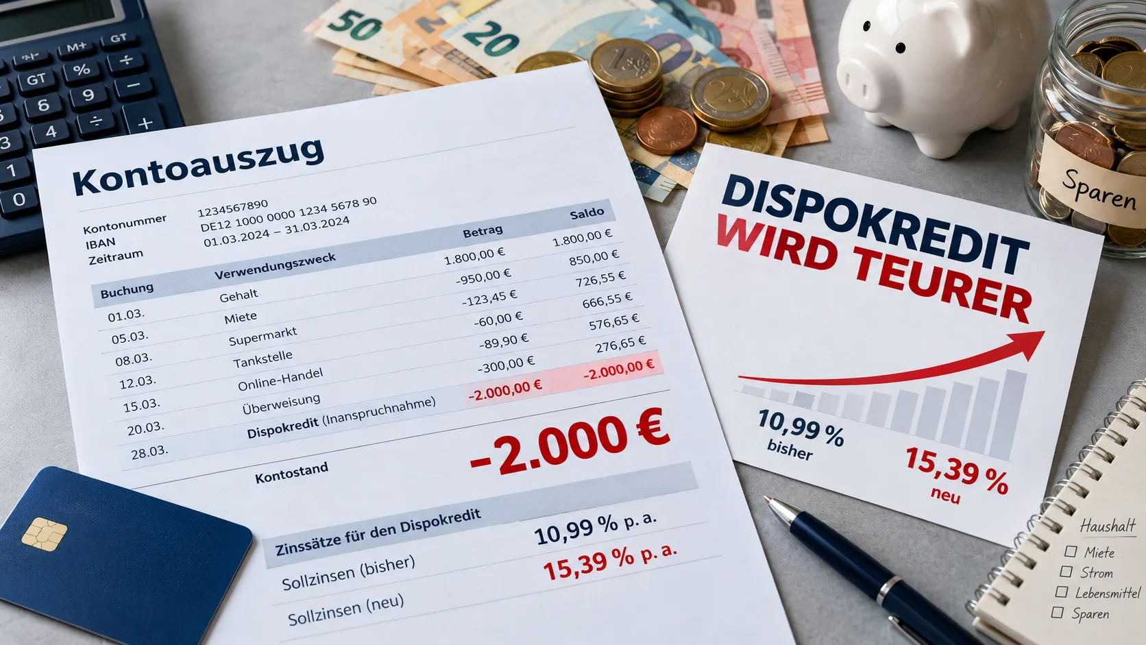 Almanya'da hesabı eksiye düşenlere kötü haber! Faiz yüzde 15,39'a çıktı