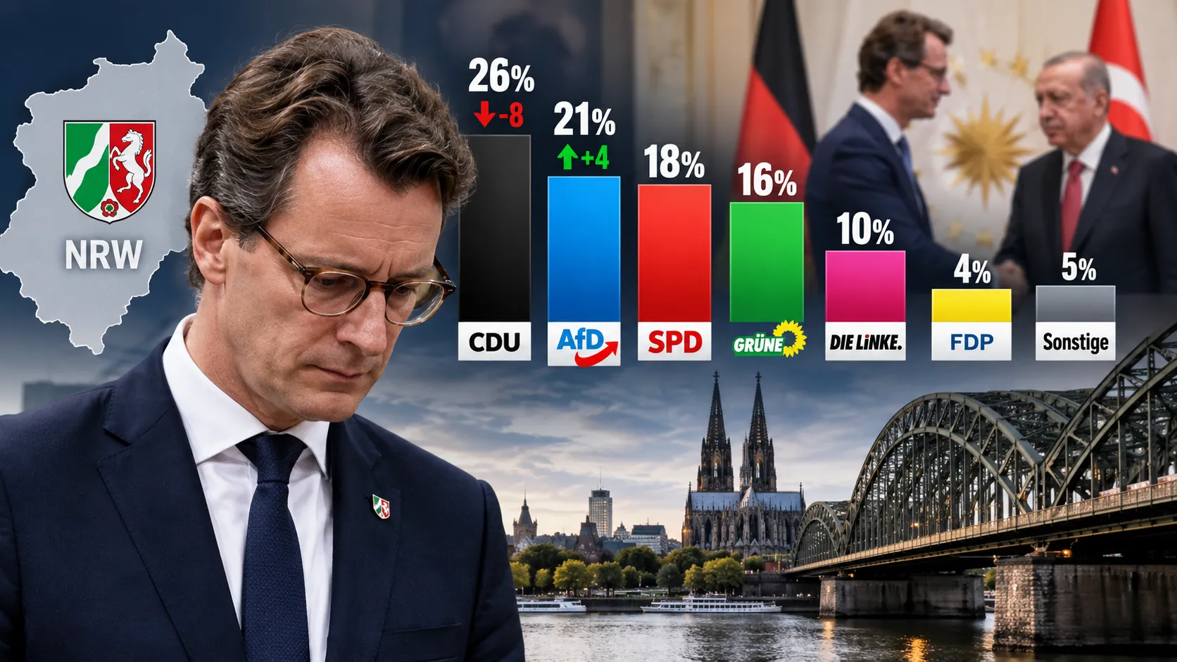 Hendrik Wüst'ün Türkiye ziyareti sonrası dikkat çeken anket: CDU'ya büyük darbe