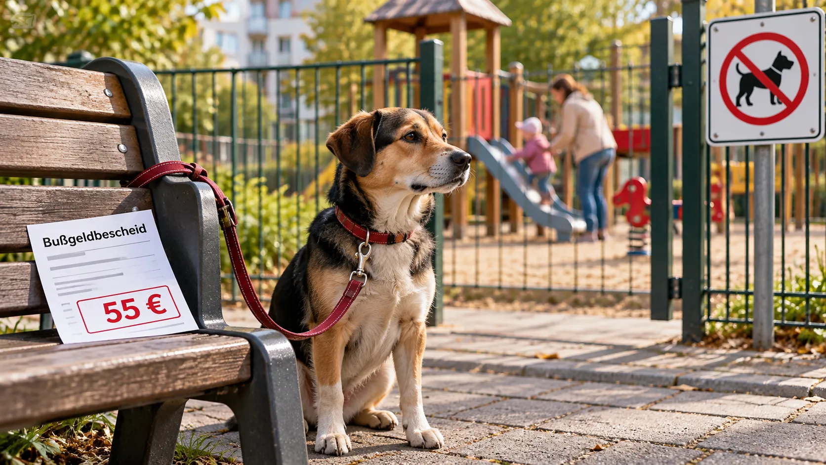 Almanya'da köpeğini parka bağlayan kadına 55 Euro ceza şoku!