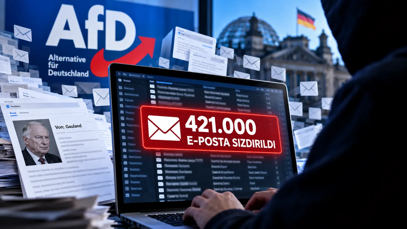 AfD'ye siber saldırı: 421 bin e-posta internete sızdırıldı