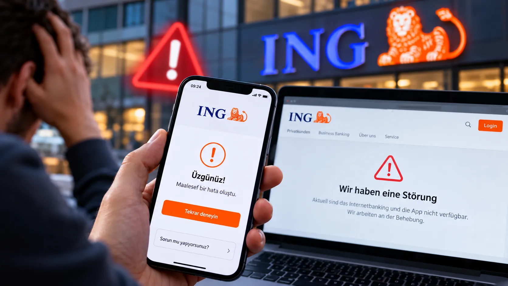 ING Bank'ta büyük arıza: Milyonlarca müşteri hesabına giremiyor