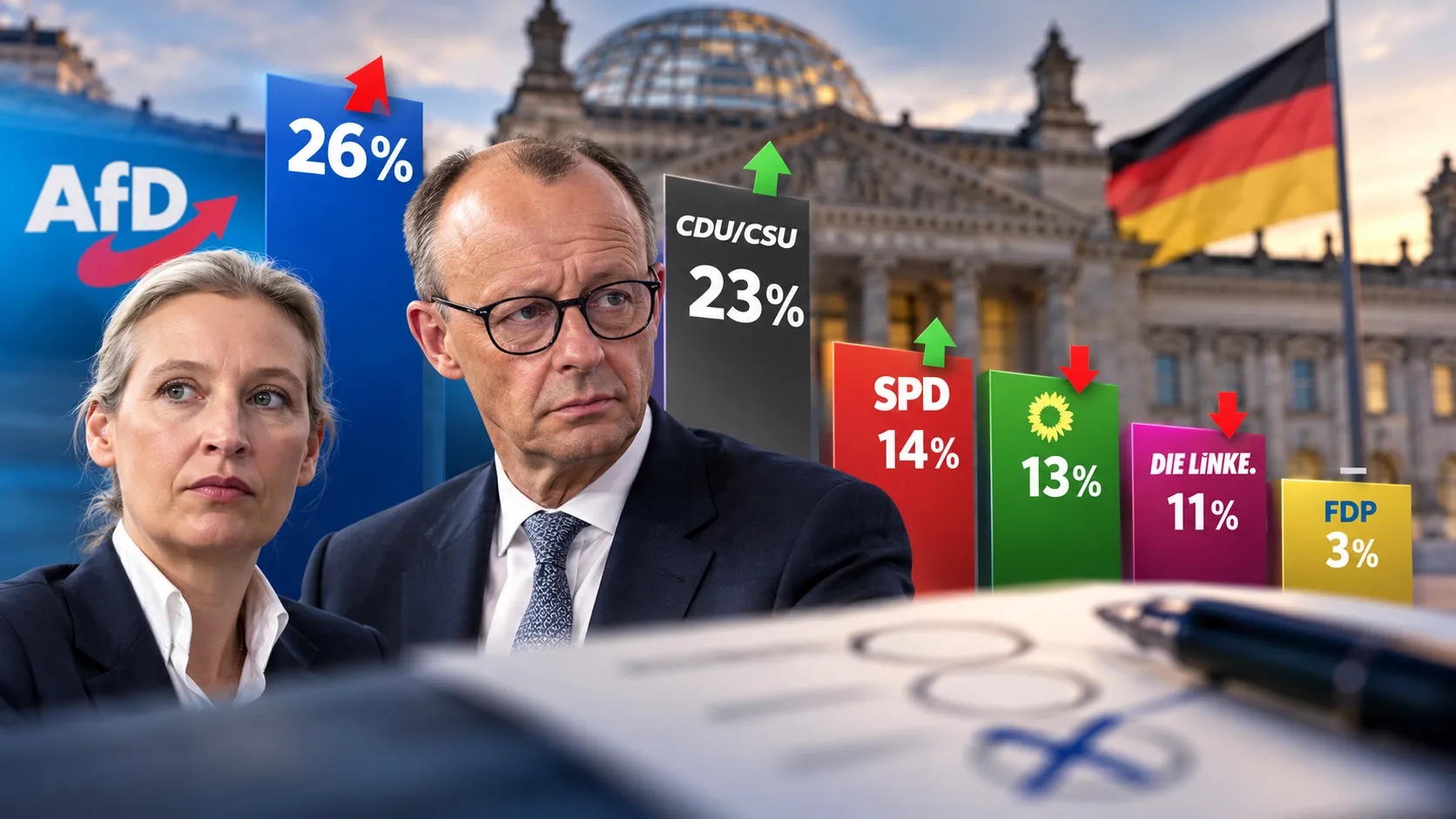 Almanya'da AfD'ye anket şoku: CDU/CSU aradaki farkı kapatıyor