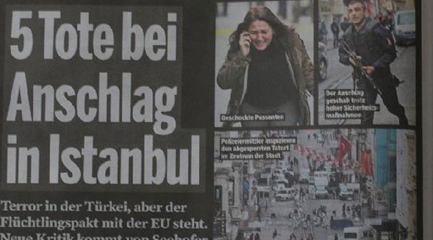 Canlı bomba saldırısı Avrupa basınında