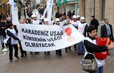 Ankara’ya yürüyen TMMOB Karadeniz Grubu Giresun’da