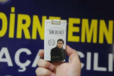 Kaçak sigaralara üzerinde 'Murad Alamdar' baskısı