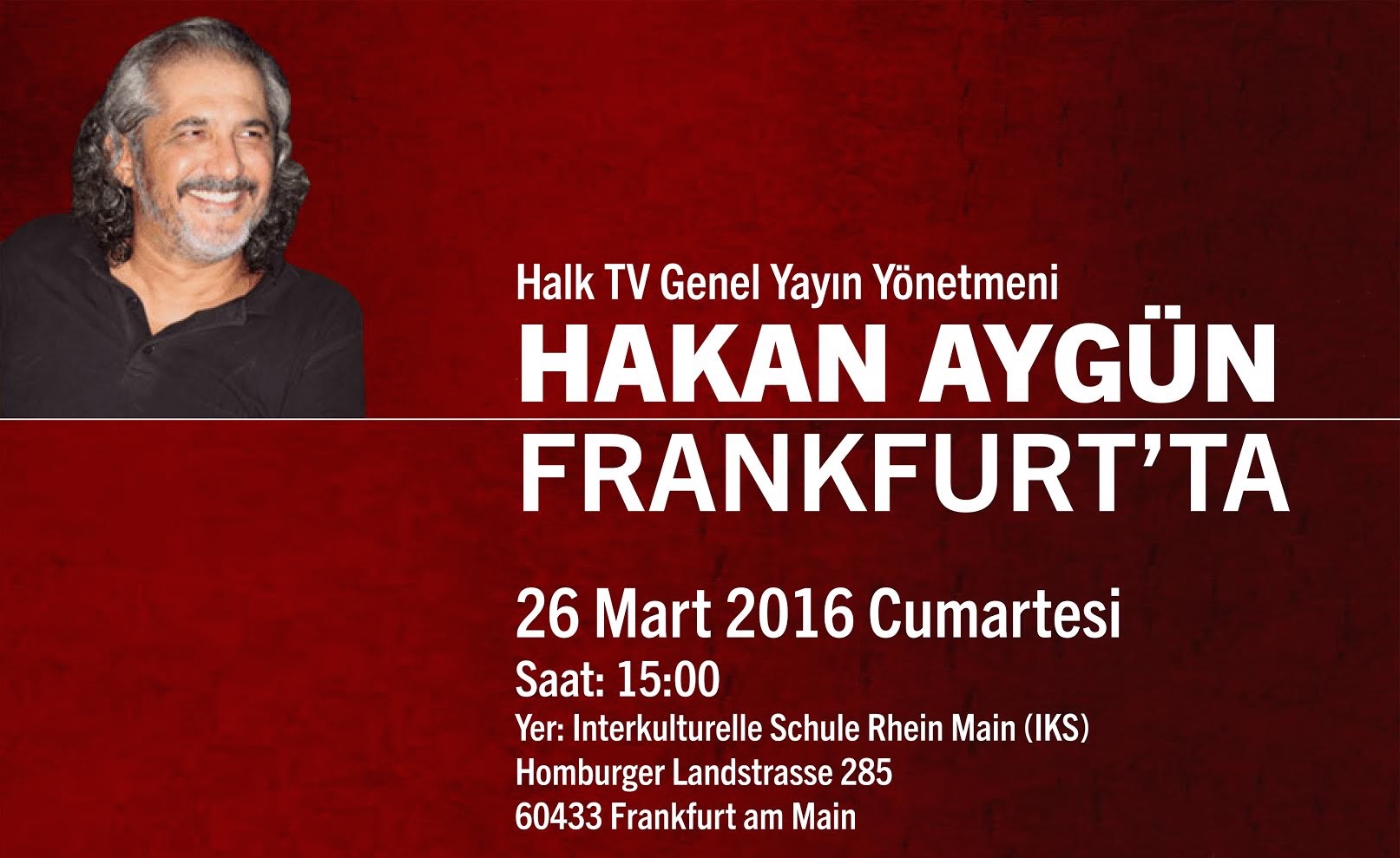 Hakan Aygün Frankfurt'ta ve Münih'te konuşacak