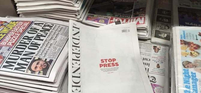 The Independent son kez basıldı