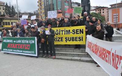 Rize’de Birleşik Haziran Hareketi üyelerine tepki