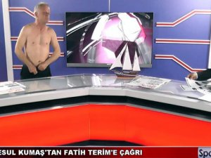 Yayında soyunarak Fatih Terim'den destek istedi