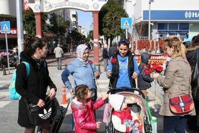 Aydın'da sevgililer günü unutulmadı