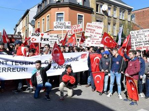 Belçikalı Türkler PKK'yı protesto etti