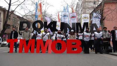 TMMOB üyeleri ile polis arasında arbede çıktı