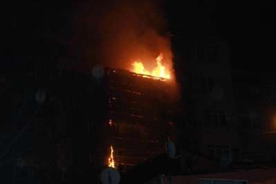 Şişli'de korkutan yangın
