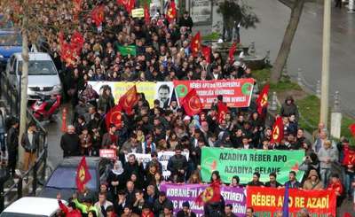 Şanlıurfa’da Öcalan için yürüdüler