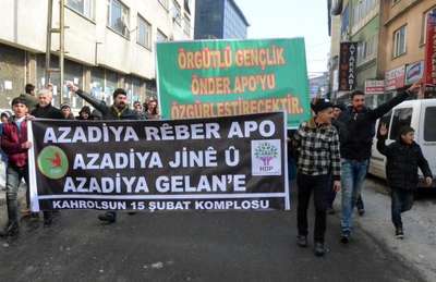 Ağrı'da Öcalan için yürüdüler