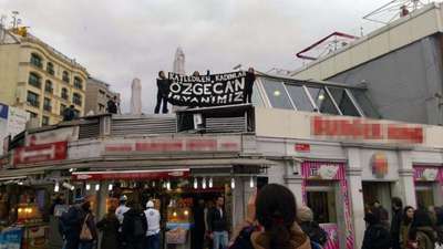 Taksim Özgecan protestosunda kadınlara gözaltı