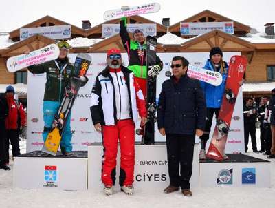 Snowboard'da Avrupa’nın en iyileri Erciyes'te buluştu
