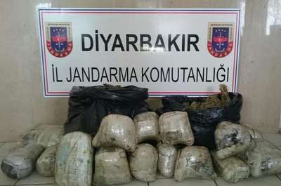 Diyarbakır'da 47 kilo esrar, 1 gözaltı