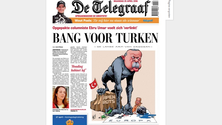 Hollanda gazetesi Erdoğan'ı maymun olarak çizdi