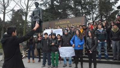 Çorlu’da liseli öğrencilerden Özgecan tepkisi