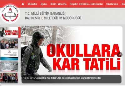 Balıkesir'de 6 ilçede okullara kar tatili