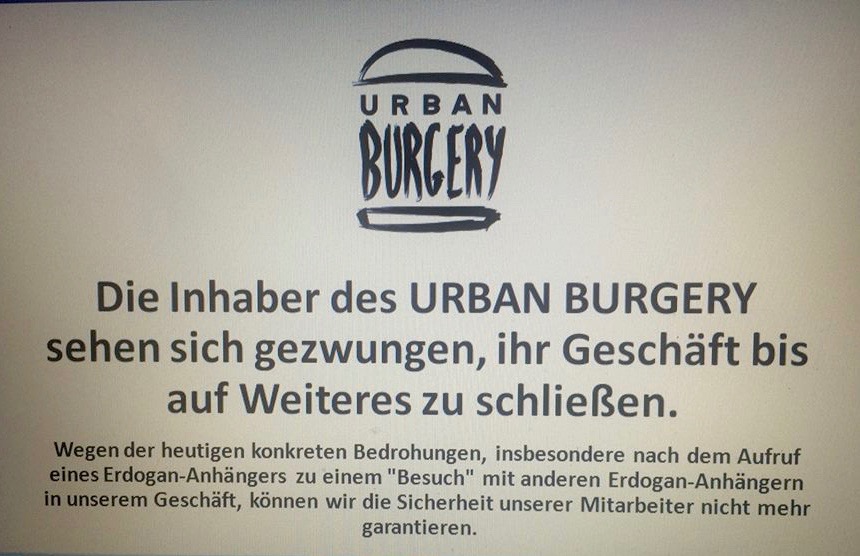 Erdoğan burgeri yapan işletmeci, dükkanı kapattı