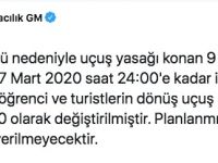 Dönüş uçuşları 2 gün öne alındı