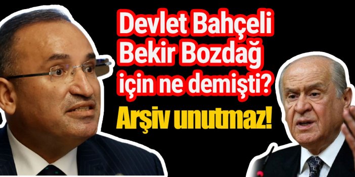 Devlet Bahçeli ile Bekir Bozdağ nasıl yüz yüze bakacak?