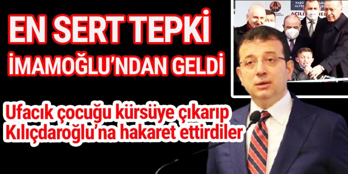 Kürsüden yapılan yakışıksız harekete İmamoğlu'ndan sert tepki