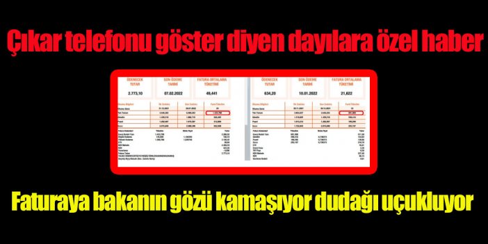 Çıkar telefonunu göster diyen dayılara özel haber: 600 lira gelen vatandaşa 3 bin lira elektrik faturası geldi!