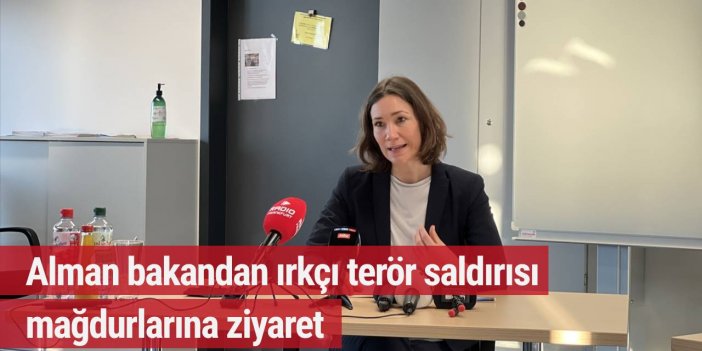 Alman Bakan Spiegel, Hanau'da ırkçı terör saldırısı mağdurlarını ziyaret etti