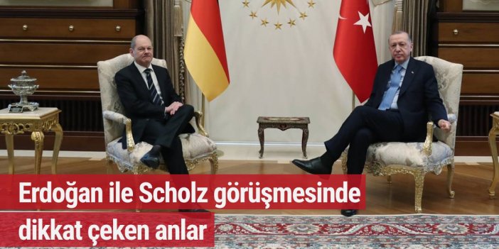 Scholz'un Erdoğan ile basına verdiği pozdaki ayrıntı dikkat çekti...