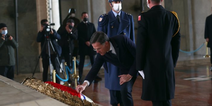 Hollanda Başbakanı Rutte Anıtkabir'i ziyaret etti