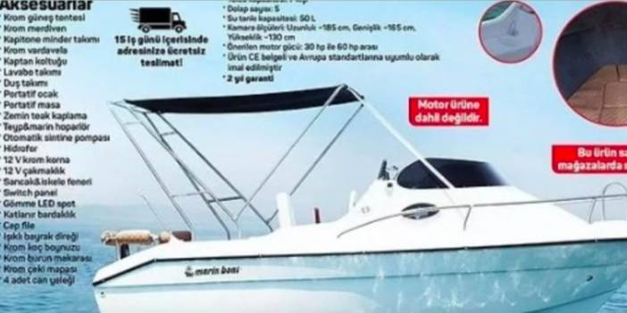 A101'de satılan tekne sosyal medyada olay oldu!