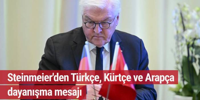 Steinmeier'den Türkçe, Kürtçe ve Arapça dayanışma mesajı