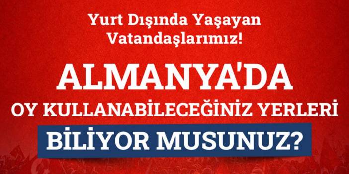 Almanya'da oy kullanabileceğiniz yerleri biliyor musunuz?