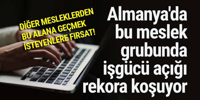 Almanya'da bu meslek grubunda işgücü açığı rekora koşuyor…
