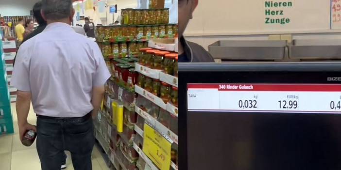 Almanya'da 41 cent ile alışveriş: Türk marketinden et istedi!