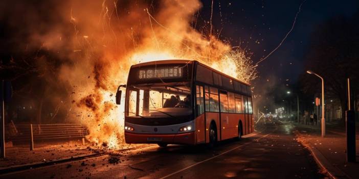 Almanya'da panik anları: Otobüsler saldırıların hedefi oldu