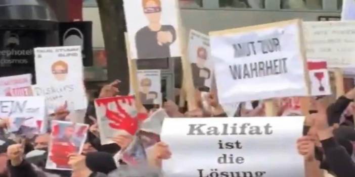 Almanya'da Kürtler hilafete karşı sokağa çıkıyor