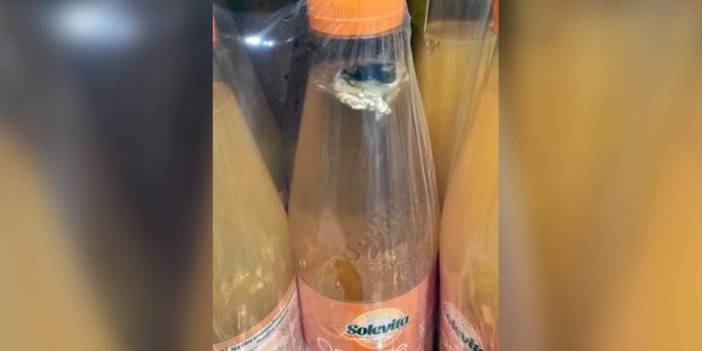 Lidl'de rahatsız edici keşif: Portakal suyu şişesinde garip cisim