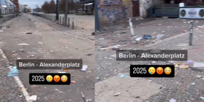 Berlin sokaklarının yılbaşından sonra içler acısı hali
